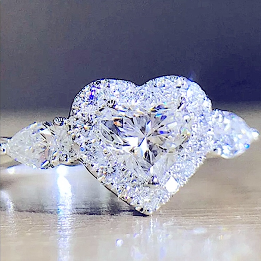 💍New Simulated💎 925 Sterling Silver White Sapphire💍